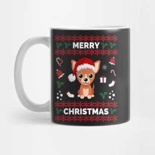 Merry Woofmas Chihuahua Christmas Holiday - Chihuahua Funny Holiday Christmas - Chihuahua Funny Holiday Christmas Celebration Mug